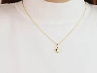 Puff Heart Charm in 10K Yellow Gold