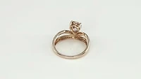 Pear-Shaped Morganite and Diamond Ring 14K Rose Gold