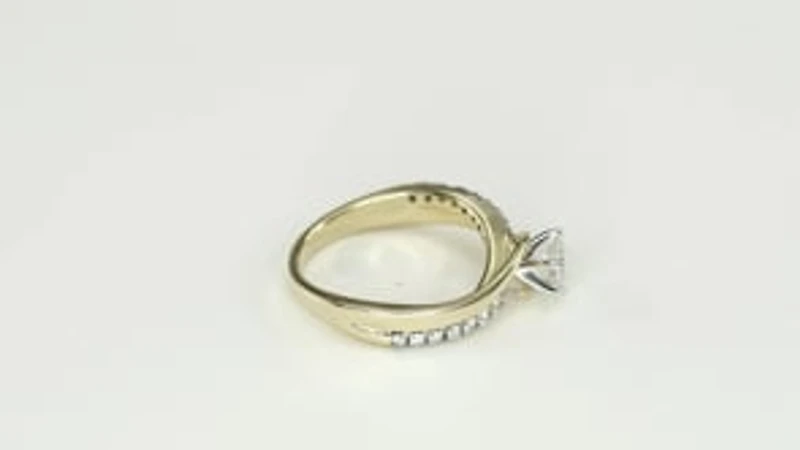 14K Yellow Gold Split Shank Diamond Engagement Ring (0.75 ct tw)