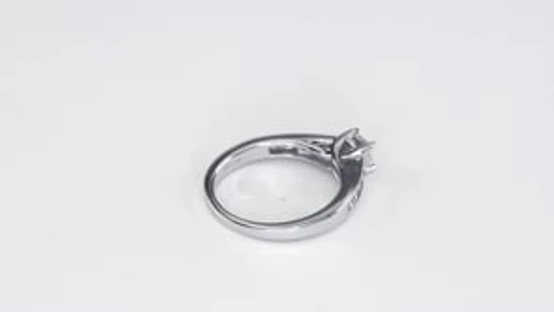 Princess Cut Diamond Engagement Ring 14K White Gold (0.66 ct tw)