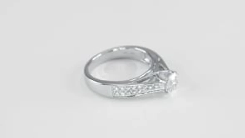 14K White Gold Diamond Engagement Ring (0.95 ct tw)