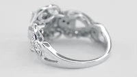 10K White Gold Diamond Cluster Ring ( 0.79 ct tw)