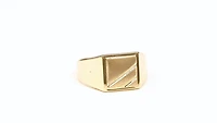 Men’s Square Signet Ring 10K Yellow Gold