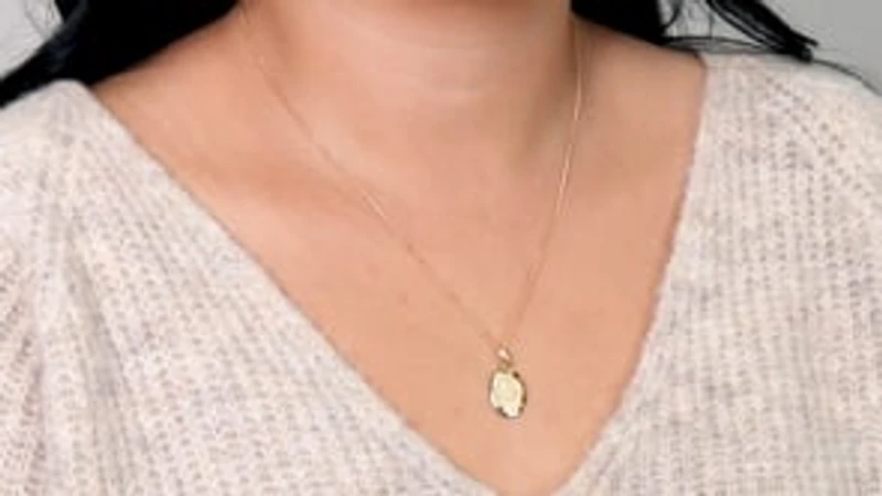 10K Yellow Gold Saint Christopher Medal Charm