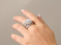 Diamond Dinner Ring in 10K White and Yellow Gold (3.00 ct tw)