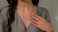 Lab Grown Diamond Necklace in 14K White Gold ( ct tw