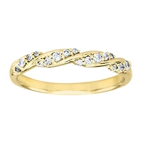 Diamond Twist Anniversary Ring 14K Yellow Gold (0.15ct tw)