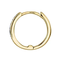 Micro Claw-Set Diamond Huggie Hoop Earrings in 10K Yellow Gold (0.05ct