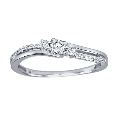 Diamond Promise Ring 10K White Gold (0.20ct tw)