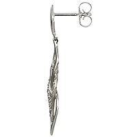 Infinity Dangle Diamond Earrings in 10K White Gold (0.25ct tw)