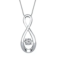 Solitaire Diamond Infinity Necklace from Pulse™ Collection in 10K Whit