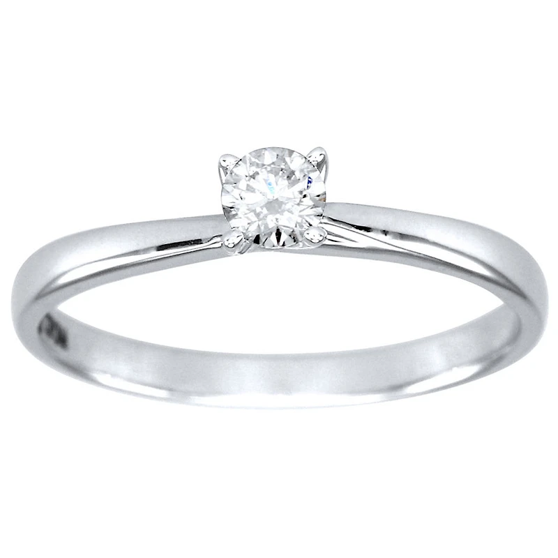 Diamond Solitaire Ring 14K White Gold (0.20ct tw)