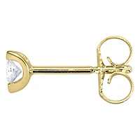 Tension Set Solitaire Canadian Diamond Stud Earrings in 14K Yellow Gol