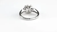 Canadian Diamond Halo Engagement Ring 14K White Gold (0.96ct tw)