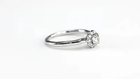 Canadian Diamond Cathedral Engagement Ring 14K White Gold (0.51ct t
