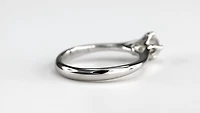 Lumina Ideal Cut Diamond Magnolia Solitaire Engagement Ring 18K Whi