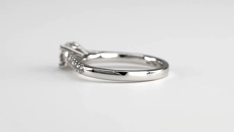 Diamond Accented Engagement Ring 14K White Gold (1.00ct tw)