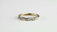 Diamond Twist Anniversary Ring 14K Yellow Gold (0.15ct tw)