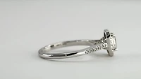 Emerald Cut Halo Diamond Engagement Ring 14K White Gold (0.80 ct tw