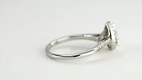 Pear Shape Diamond Halo Engagement Ring 14K White Gold (0.75ct tw)