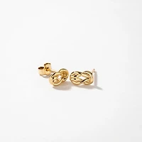 Love Knot Stud Earrings in 14K Yellow Gold