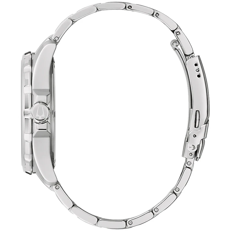 Bulova Marine Star Black Dial Stainless Steel Bracelet | 96B382