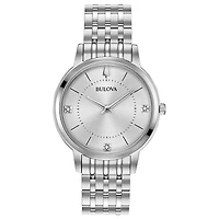 Bulova Classic Women's Diamond Silver Dial Classic Watch | 96P183