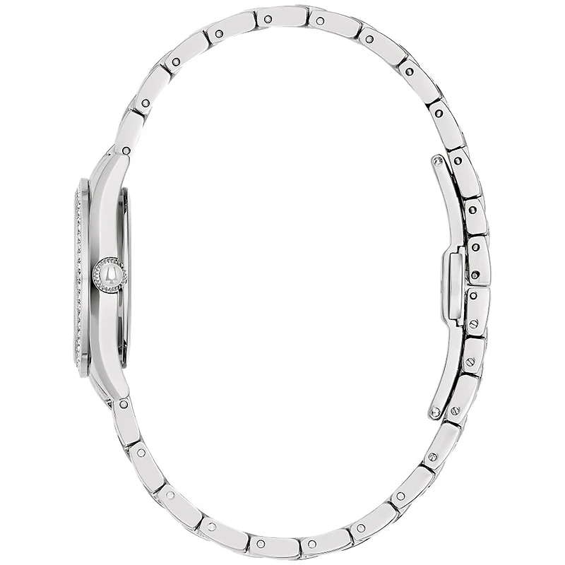 Bulova Crystal White Dial Ladies Watch | 96L311