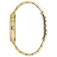 Bulova Men's Modern Diamond Gold Dial Gold Tone Watch | 97D115