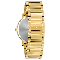Bulova Men's Modern Diamond Gold Dial Gold Tone Watch | 97D115