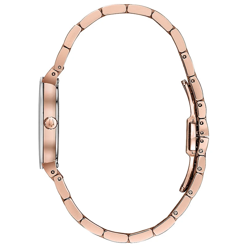 Bulova Women's Modern Diamond Rose Gold Tone Watch | 97P132