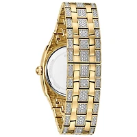 Bulova Men's Yellow Gold Tone Crystal Watch | 98B323