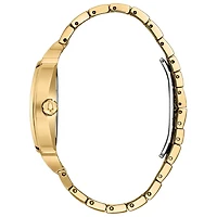 Bulova Men's Yellow Gold Tone Crystal Watch | 98B323