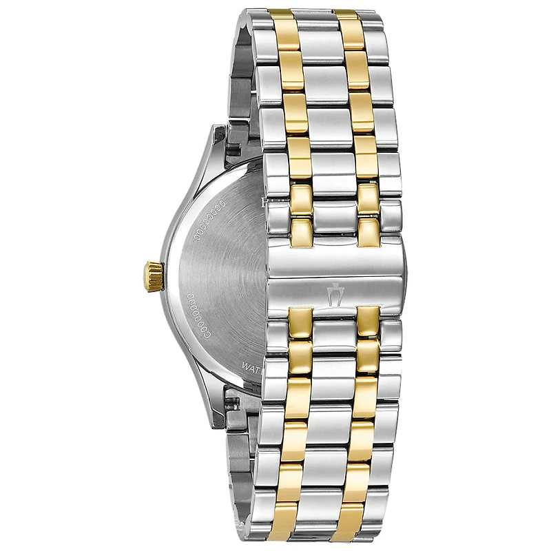 Bulova Men's Classic Two-Tone Watch with Blue Dial | 98D130