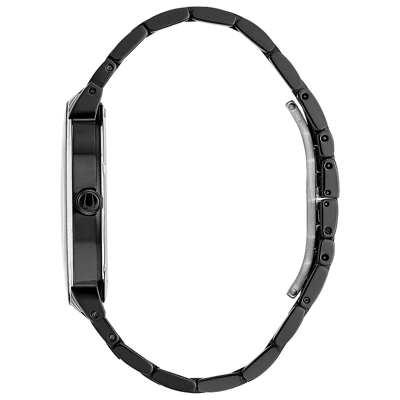 Bulova Men's Modern Diamond Black Dial Black Bracelet Watch | 98D144