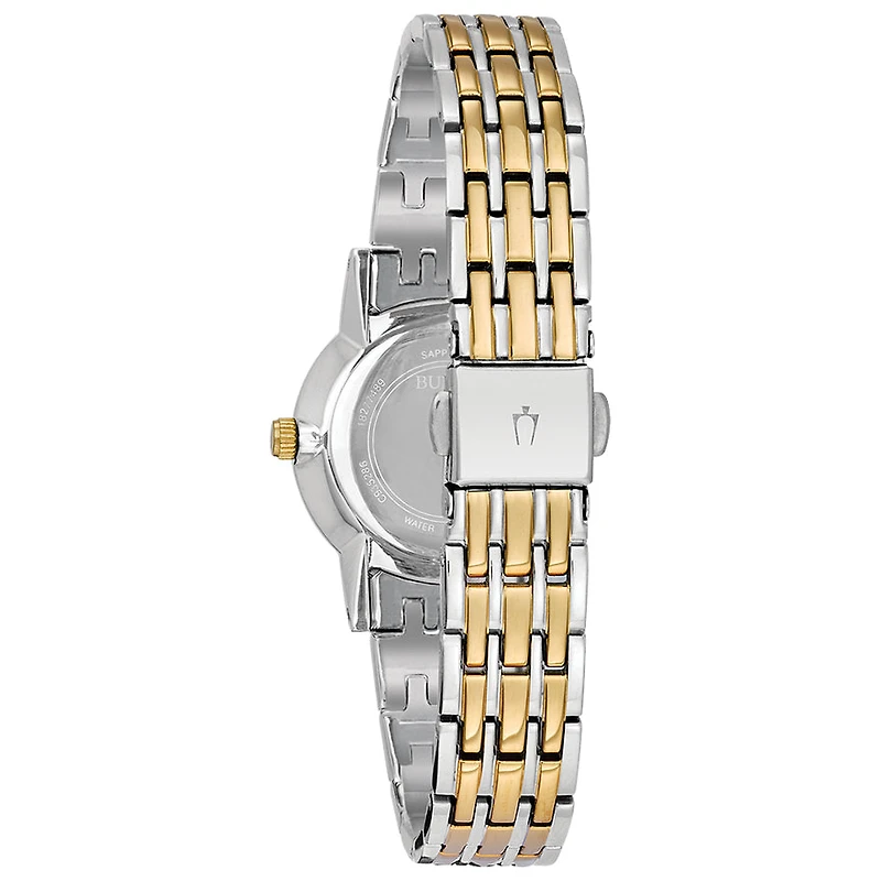 Bulova Women' Diamond Silver White Dial Bracelet Watch | 98P115