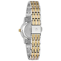 Bulova Women' Diamond Silver White Dial Bracelet Watch | 98P115