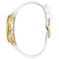 Bulova CURV Women's Gold Diamond White Dial Watch | 98R237
