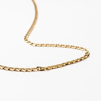 2.70mm Beveled Curb Chain in Italian 10K Yellow Gold (20”)