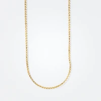 10K Italian Yellow Gold 1.15mm Adjustable Diamond Cut Rolo Chain in 18