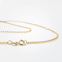 10K Italian Yellow Gold 1.15mm Adjustable Diamond Cut Rolo Chain in 18