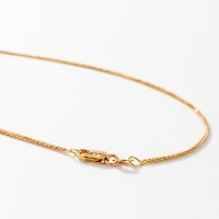 10K Yellow Gold Diamond Cut Round 1.00mm Wheat Chain (20")