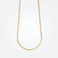 10K Yellow Gold Diamond Cut Round 1.00mm Wheat Chain (20")