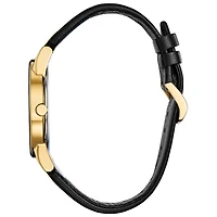 Citizen Men's Axiom Eco-Drive With Gold Tone Case and Black Leather St
