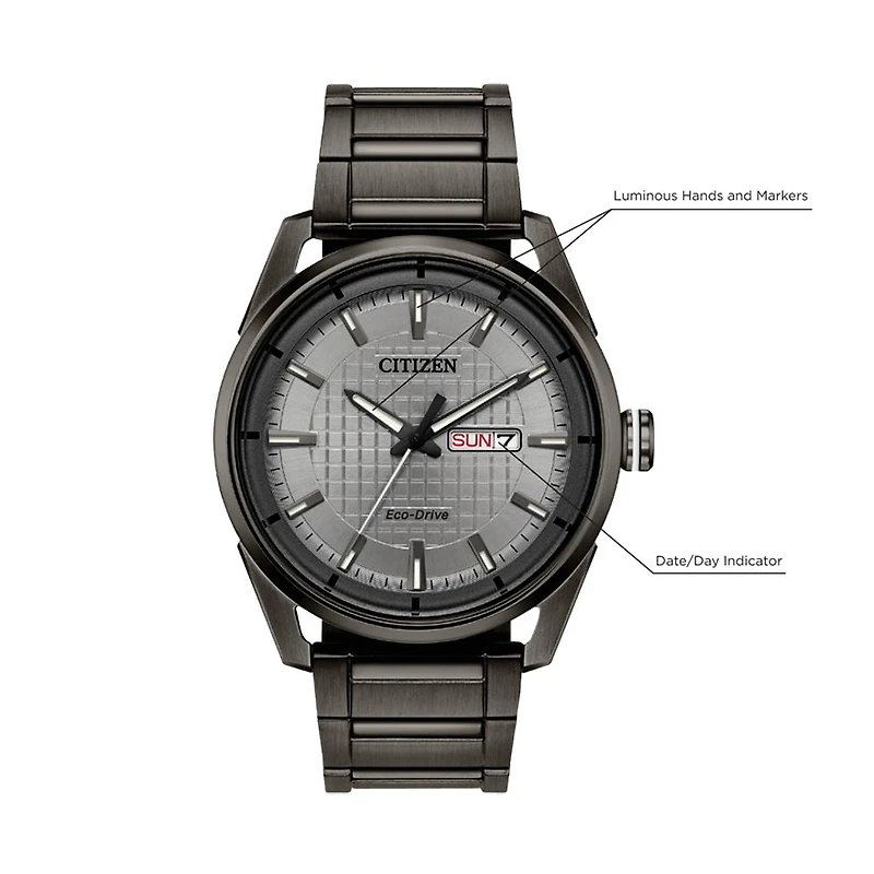 Citizen Drive Men's Eco-Drive Watch In Gray Ion Plated Stainless Steel