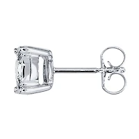 Miracle Mark Solitaire Diamond Stud Earrings in 14K White Gold ( c