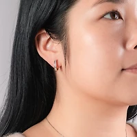 Channel Set Diamond Hoop Earrings in 10K Yellow Gold (0.50 ct tw)