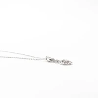 Diamond Cluster Necklace in 10K White Gold (0.50 ct tw)