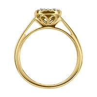 Diamond Cluster Ring 10K Yellow Gold (0.25 ct tw)
