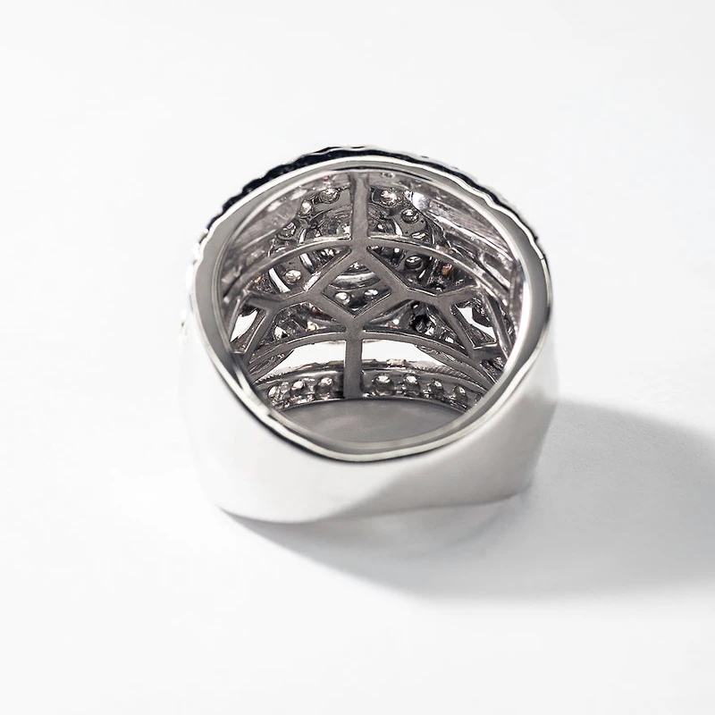 Diamond Dinner Ring in 10K White and Yellow Gold (3.00 ct tw)